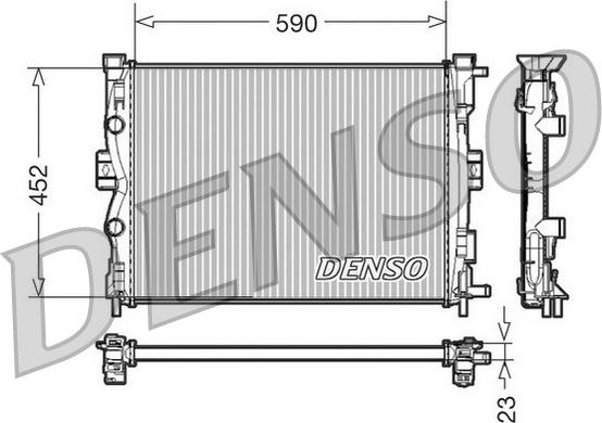 Denso DRM23055 - Jäähdytin,moottorin jäähdytys inparts.fi