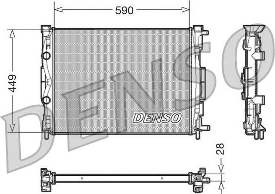 Denso DRM23056 - Jäähdytin,moottorin jäähdytys inparts.fi