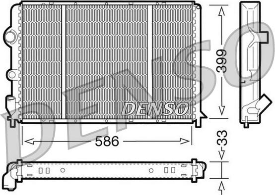 Denso DRM23050 - Jäähdytin,moottorin jäähdytys inparts.fi