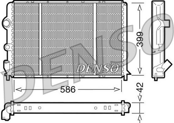 Denso DRM23051 - Jäähdytin,moottorin jäähdytys inparts.fi