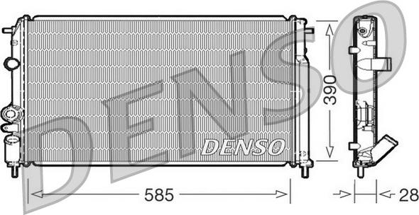 Denso DRM23052 - Jäähdytin,moottorin jäähdytys inparts.fi