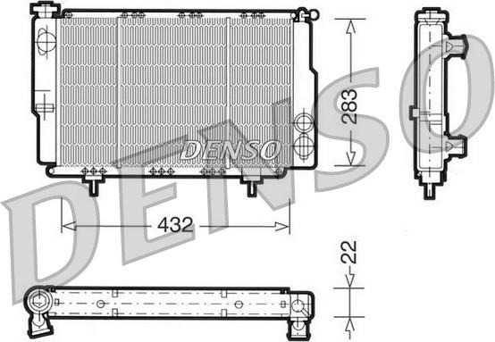 Denso DRM23061 - Jäähdytin,moottorin jäähdytys inparts.fi