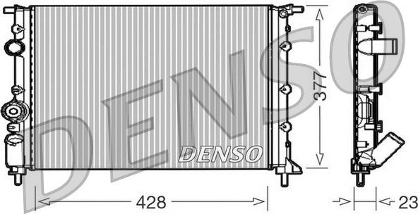 Denso DRM23008 - Jäähdytin,moottorin jäähdytys inparts.fi