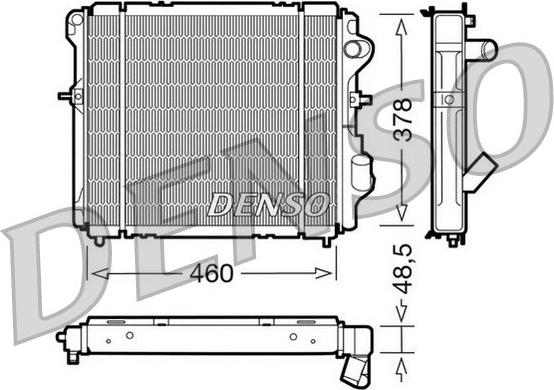 Denso DRM23007 - Jäähdytin,moottorin jäähdytys inparts.fi