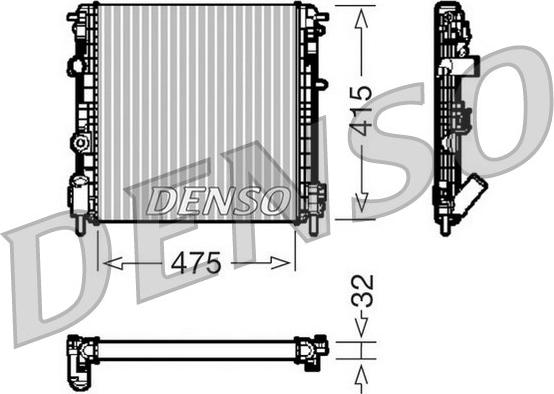 Denso DRM23014 - Jäähdytin,moottorin jäähdytys inparts.fi