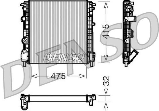 Denso DRM23015 - Jäähdytin,moottorin jäähdytys inparts.fi