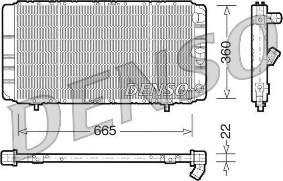 Denso DRM23020 - Jäähdytin,moottorin jäähdytys inparts.fi