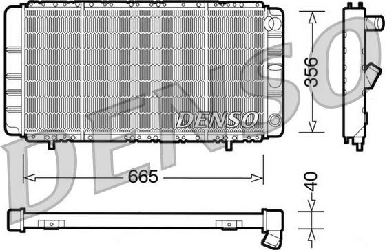 Denso DRM23021 - Jäähdytin,moottorin jäähdytys inparts.fi