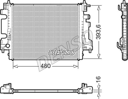 Denso DRM23113 - Jäähdytin,moottorin jäähdytys inparts.fi