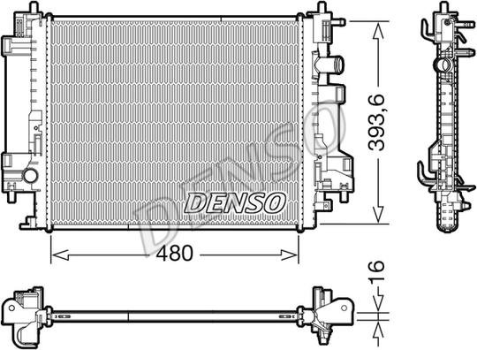 Denso DRM23117 - Jäähdytin,moottorin jäähdytys inparts.fi