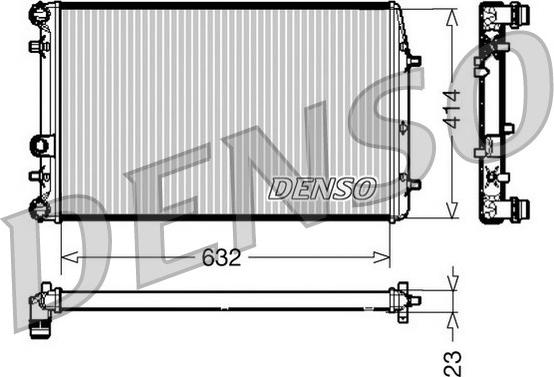 Denso DRM27005 - Jäähdytin,moottorin jäähdytys inparts.fi