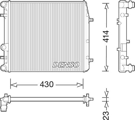 Denso DRM27006 - Jäähdytin,moottorin jäähdytys inparts.fi