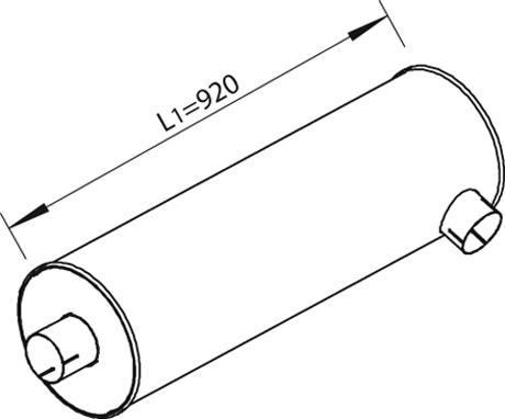 Dinex 64365 - Keski / takaäänenvaimentaja inparts.fi