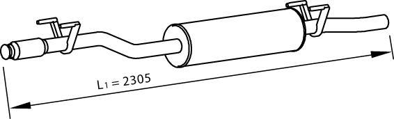 Dinex 74302 - Keskiäänenvaimentaja inparts.fi