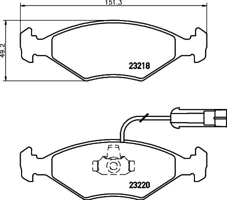 HELLA T1160 - Jarrupala, levyjarru inparts.fi