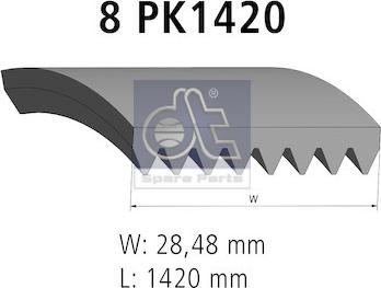 DT Spare Parts 4.80476 - Moniurahihna inparts.fi