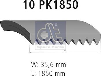 DT Spare Parts 4.80698 - Moniurahihna inparts.fi