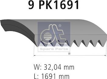 DT Spare Parts 4.80765 - Moniurahihna inparts.fi