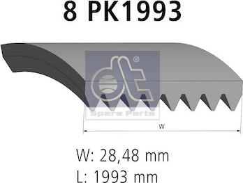 DT Spare Parts 4.80762 - Moniurahihna inparts.fi