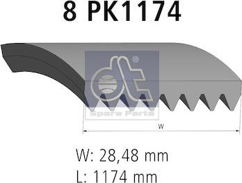 DT Spare Parts 4.80718 - Moniurahihna inparts.fi