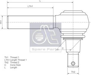 DT Spare Parts 5.55224 - Pallonivel, ohjausvaimennin inparts.fi