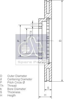 DT Spare Parts 6.61005 - Jarrulevy inparts.fi