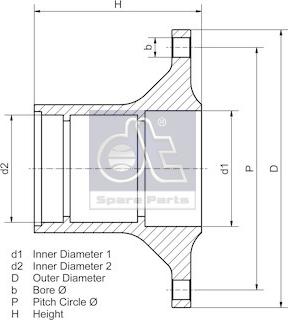 DT Spare Parts 1.17312 - Pyörän napa inparts.fi