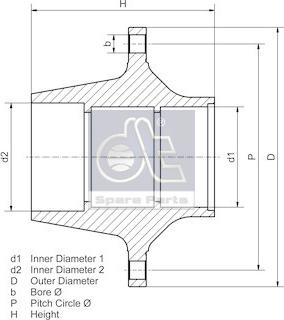 DT Spare Parts 4.64723 - Pyörän napa inparts.fi