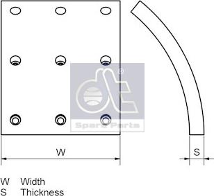 DT Spare Parts 1.35001 - Jarruhihnasarja, jarrurumpu inparts.fi