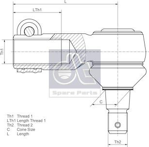 DT Spare Parts 2.53253 - Raidetangon pää inparts.fi