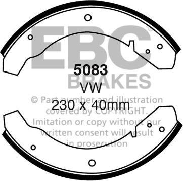 EBC Brakes 5083 - Jarrukenkäsarja inparts.fi