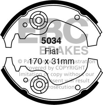 EBC Brakes 5034 - Jarrukenkäsarja inparts.fi