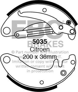 EBC Brakes 5035 - Jarrukenkäsarja inparts.fi