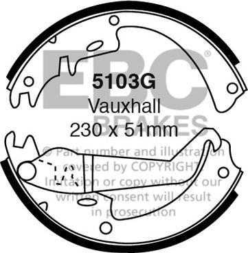 EBC Brakes 5103G - Jarrukenkäsarja inparts.fi