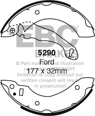 EBC Brakes 5290 - Jarrukenkäsarja inparts.fi