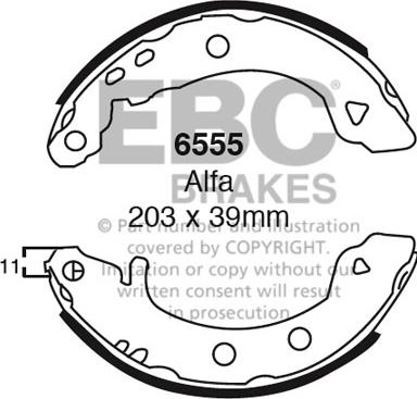 EBC Brakes 6555 - Jarrukenkäsarja inparts.fi