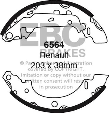 EBC Brakes 6564 - Jarrukenkäsarja inparts.fi