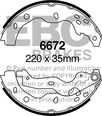 EBC Brakes 6672 - Jarrukenkäsarja inparts.fi