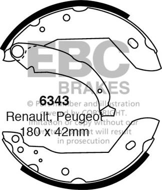 EBC Brakes 6343 - Jarrukenkäsarja inparts.fi