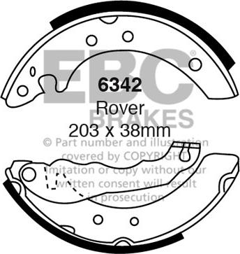 EBC Brakes 6342 - Jarrukenkäsarja inparts.fi