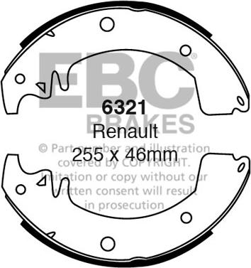 EBC Brakes 6321 - Jarrukenkäsarja inparts.fi