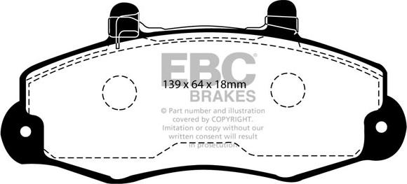 EBC Brakes DP918/2 - Jarrupala, levyjarru inparts.fi