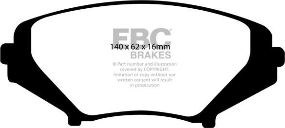 EBC Brakes DP41665R - Jarrupala, levyjarru inparts.fi