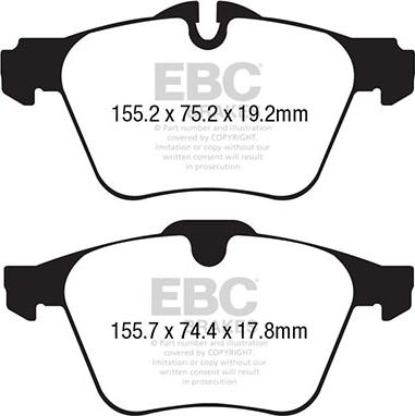 EBC Brakes DP42189R - Jarrupala, levyjarru inparts.fi