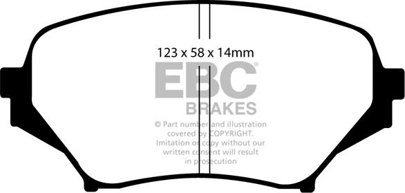 EBC Brakes DP51774NDX - Jarrupala, levyjarru inparts.fi