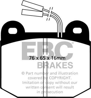 EBC Brakes DP578 - Jarrupala, levyjarru inparts.fi