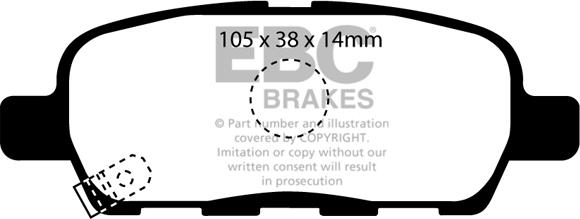 EBC Brakes DP61955 - Jarrupala, levyjarru inparts.fi