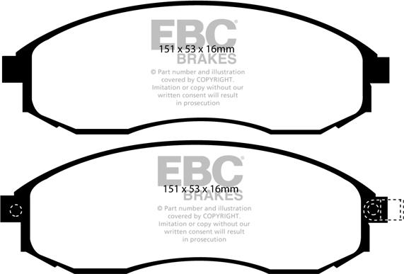 EBC Brakes DP61489 - Jarrupala, levyjarru inparts.fi