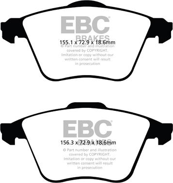 EBC Brakes DP51574NDX - Jarrupala, levyjarru inparts.fi