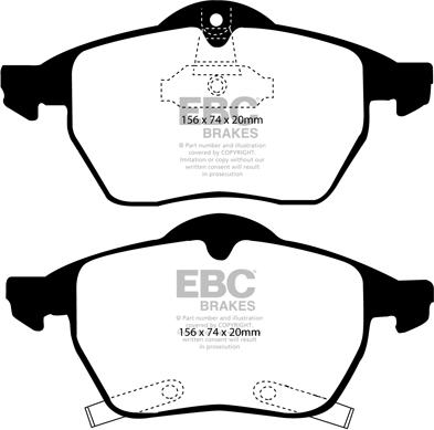 EBC Brakes DP41187R - Jarrupala, levyjarru inparts.fi